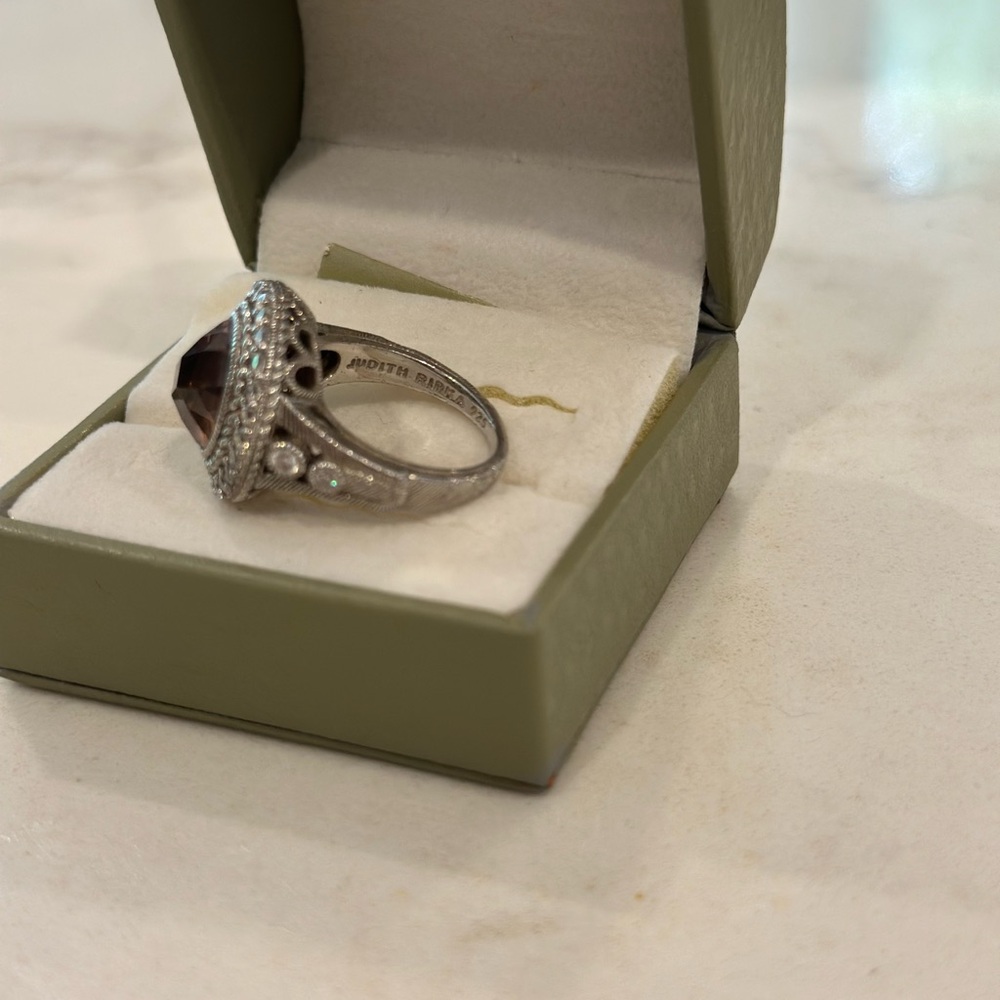 Judith Ripka Pink Quartz Ring - Picture 5 of 5